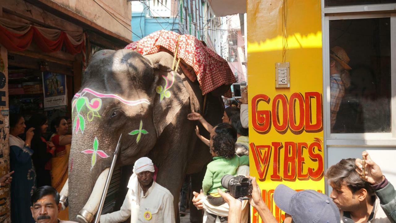 Good Vibes Hostel Varanasi Exteriör bild